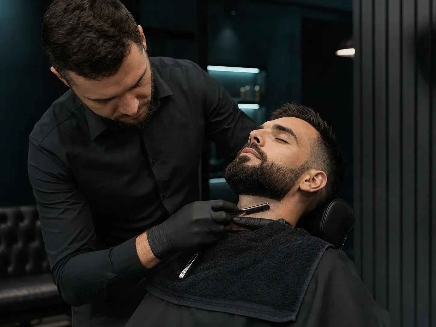 Beard grooming at Prestige Barber Malta